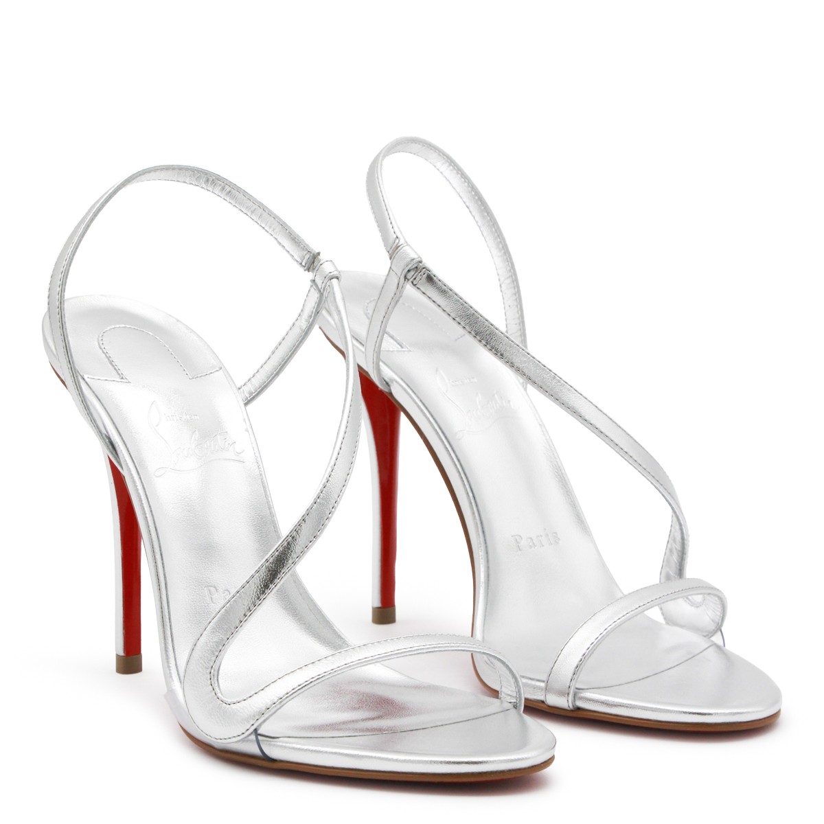 SILVER LEATHER ROSA SANDALS