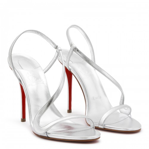 SILVER LEATHER ROSA SANDALS