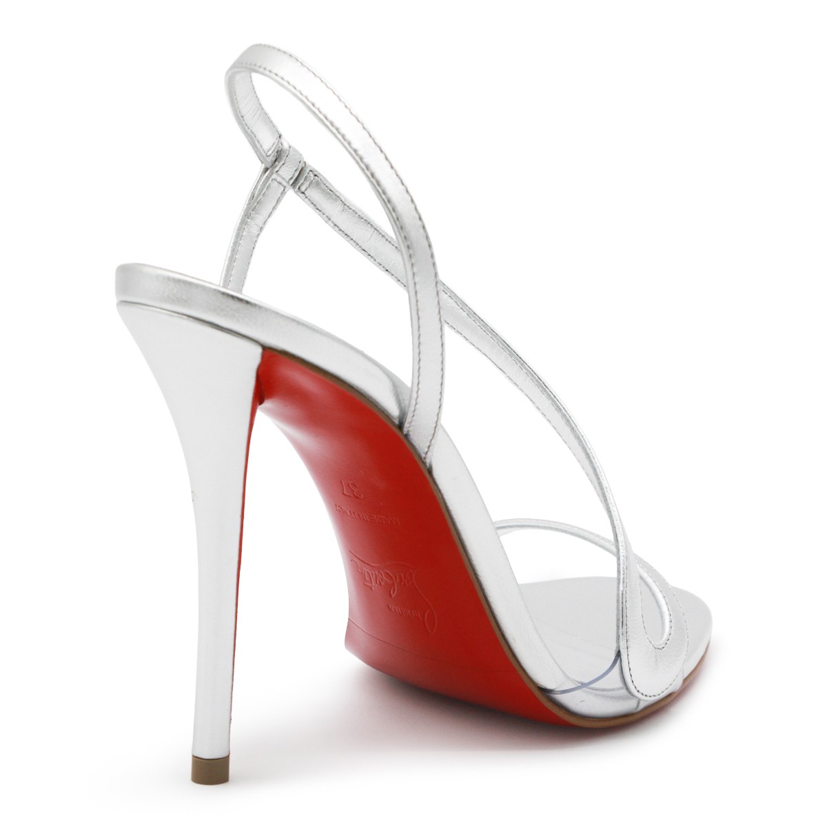 SILVER LEATHER ROSA SANDALS