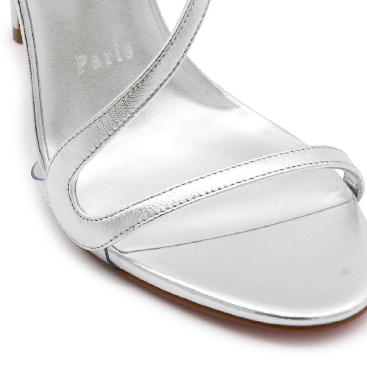 SILVER LEATHER ROSA SANDALS