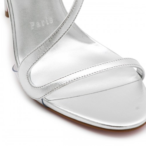 SILVER LEATHER ROSA SANDALS