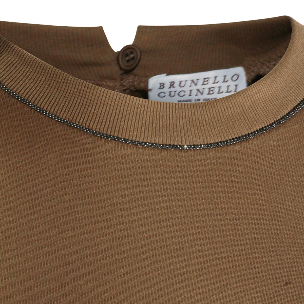 BROWN COTTON T-SHIRT