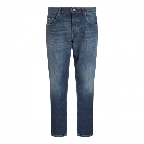 DARK BLUE COTTON JEANS