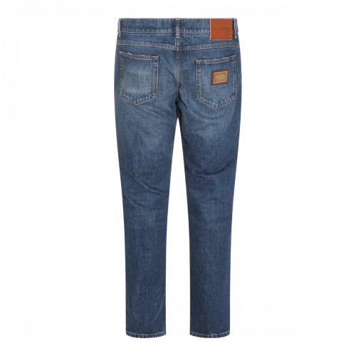 DARK BLUE COTTON JEANS 2