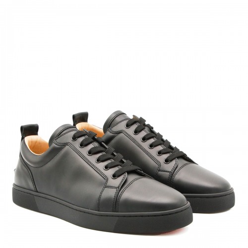 BLACK LEATHER LOUIS JUNIOR SNEAKERS