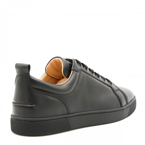 BLACK LEATHER LOUIS JUNIOR SNEAKERS