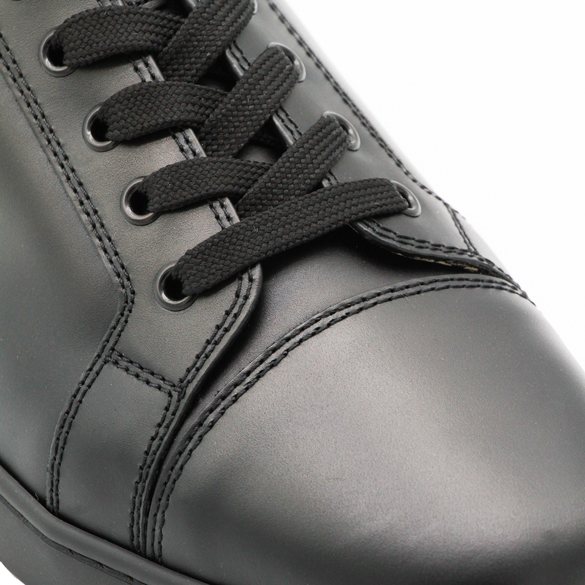 BLACK LEATHER LOUIS JUNIOR SNEAKERS