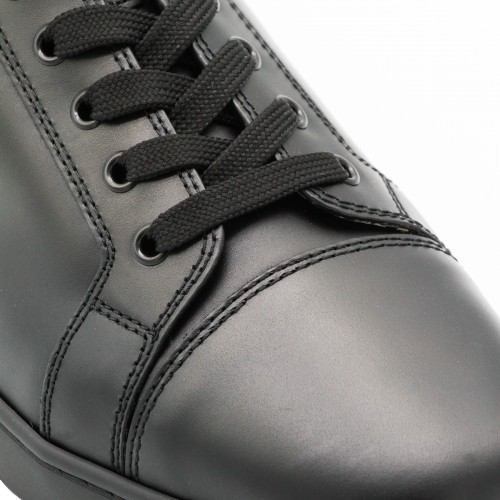 BLACK LEATHER LOUIS JUNIOR SNEAKERS
