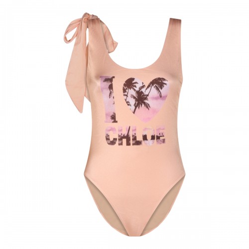 APRICOT PINK ONE PIECE BEACHWEAR