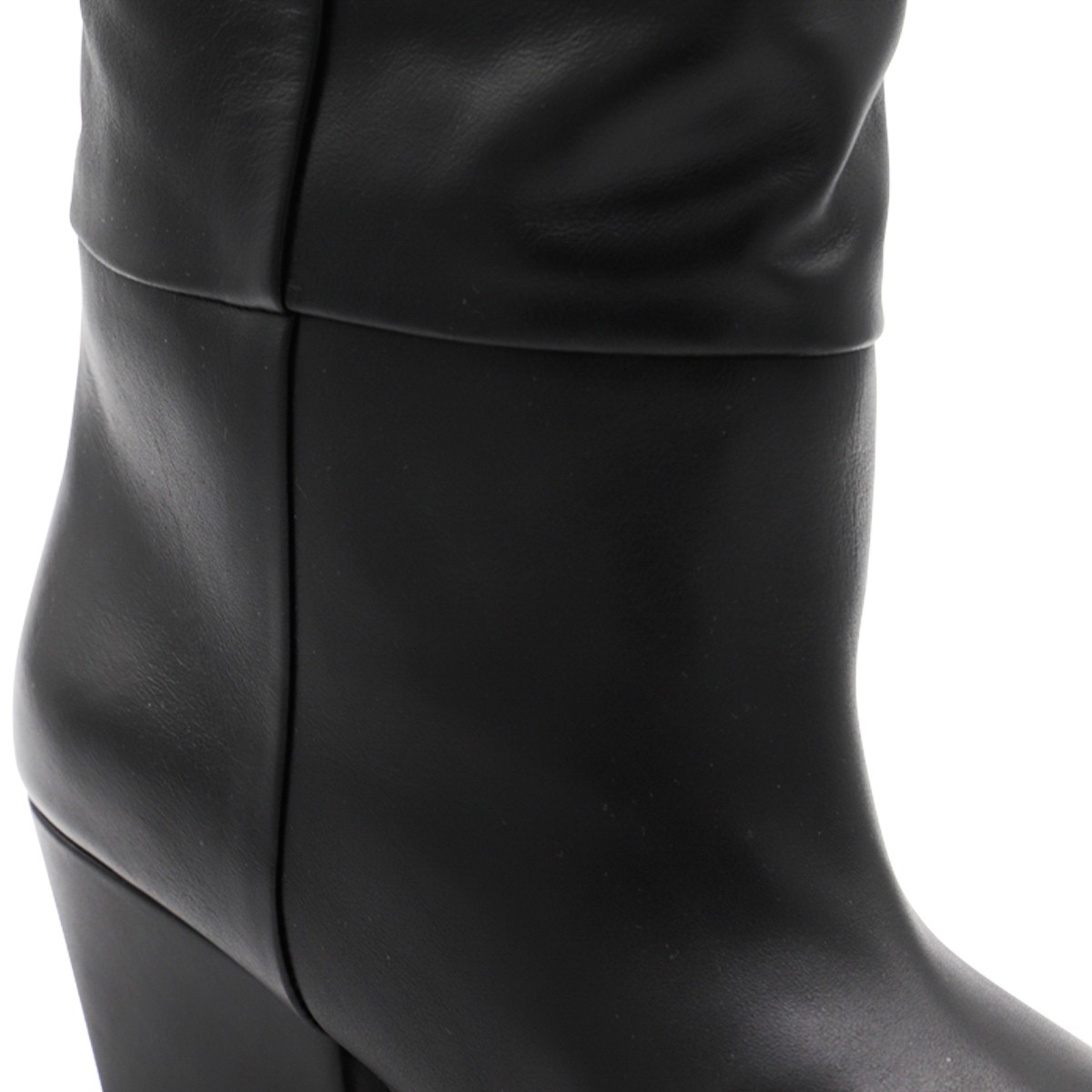 BLACK LEATHER JANE BOOTS