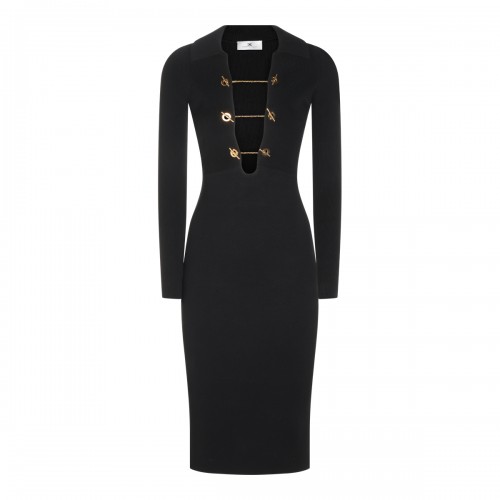 BLACK VISCOSE DRESS