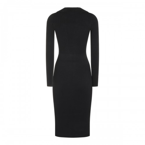 BLACK VISCOSE DRESS