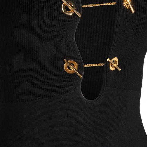 BLACK VISCOSE DRESS