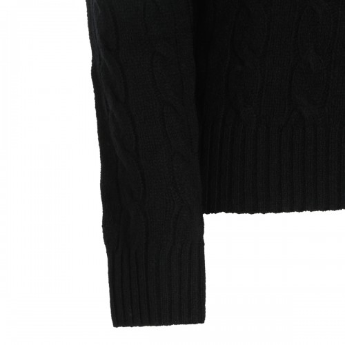 BLACK WOOL KNITWEAR