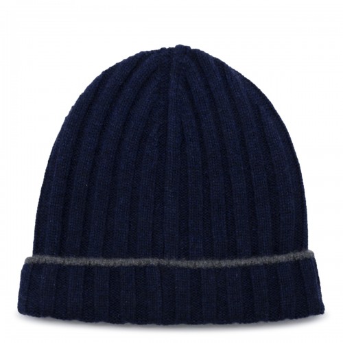 NAVY CASHMERE BEANIE 2