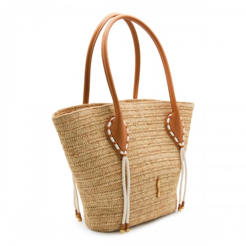 NATURAL RAFFIA VENUS BASKET LARGE TOTE