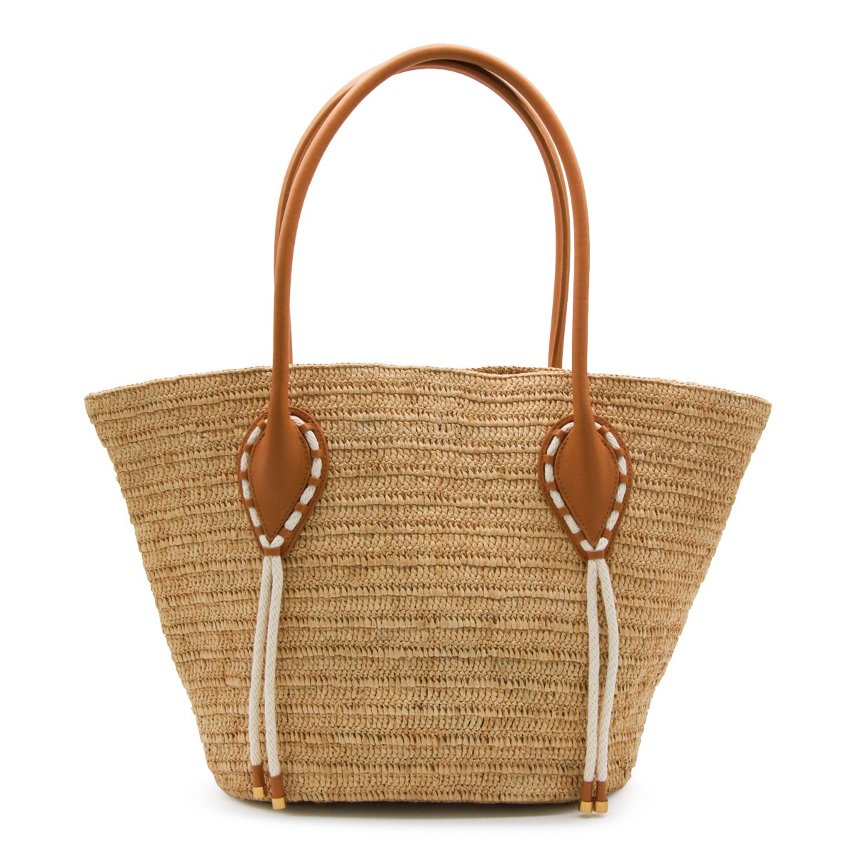 NATURAL RAFFIA VENUS BASKET LARGE TOTE