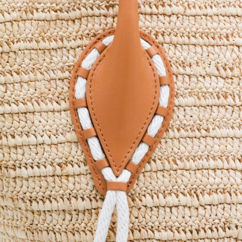 NATURAL RAFFIA VENUS BASKET LARGE TOTE