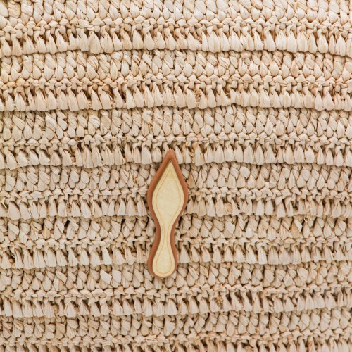 NATURAL RAFFIA VENUS BASKET LARGE TOTE