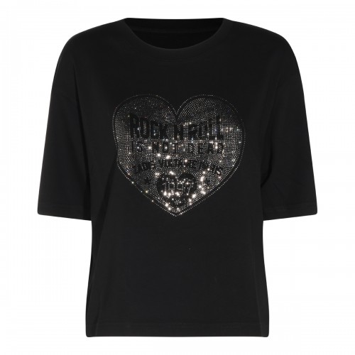 BLACK COTTON T-SHIRT
