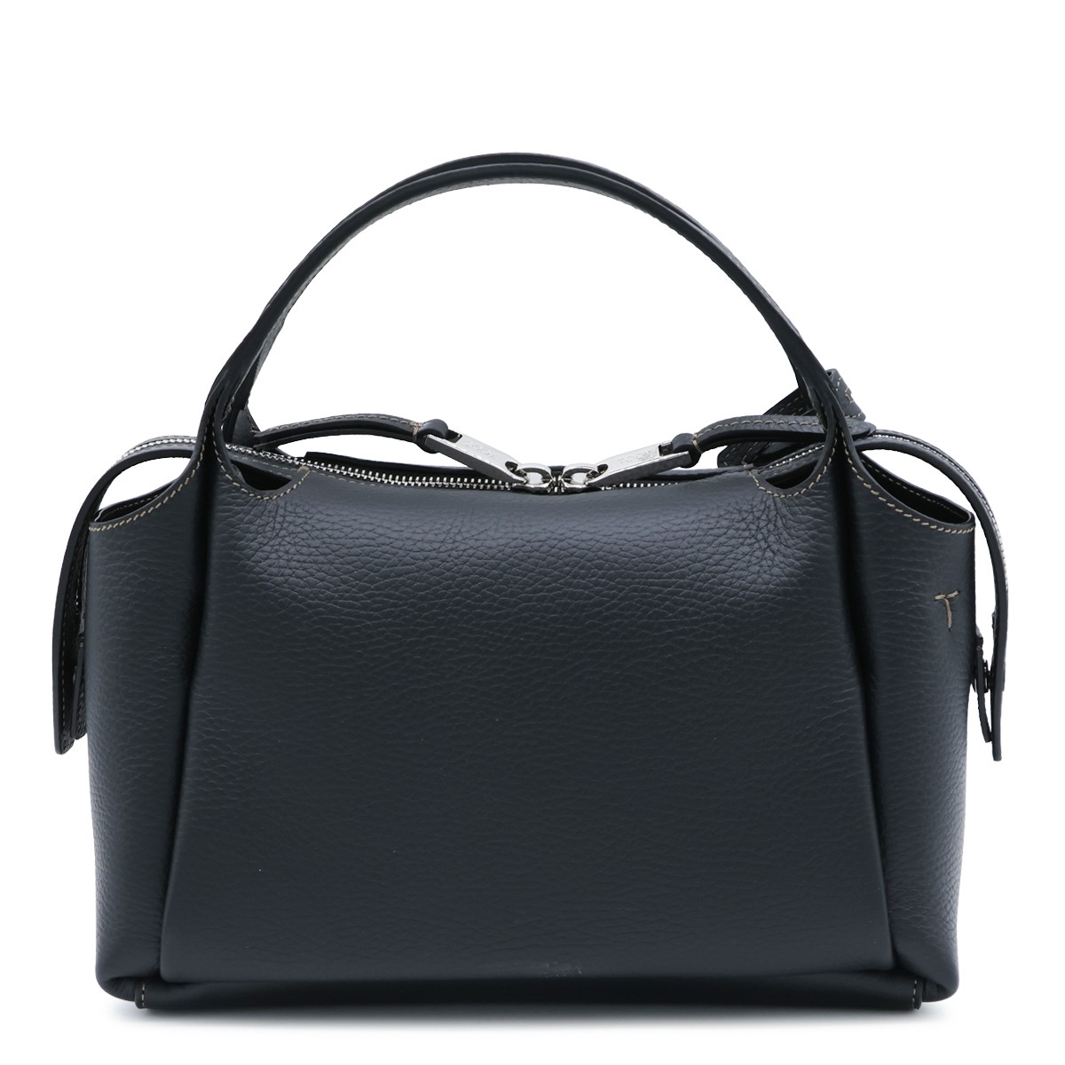 BLACK LEATHER APA MINI BOWLING TOP...