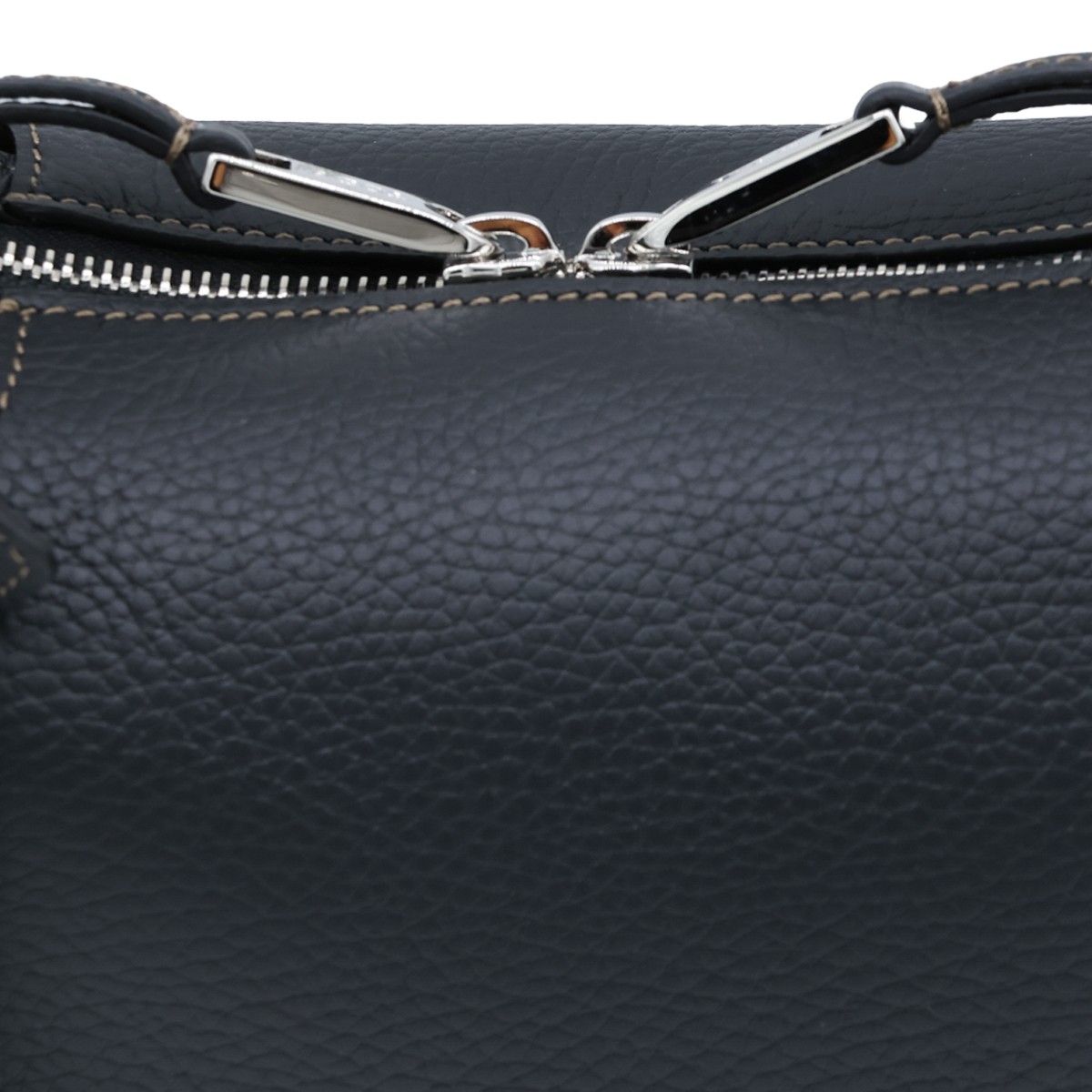 BLACK LEATHER APA MINI BOWLING TOP...