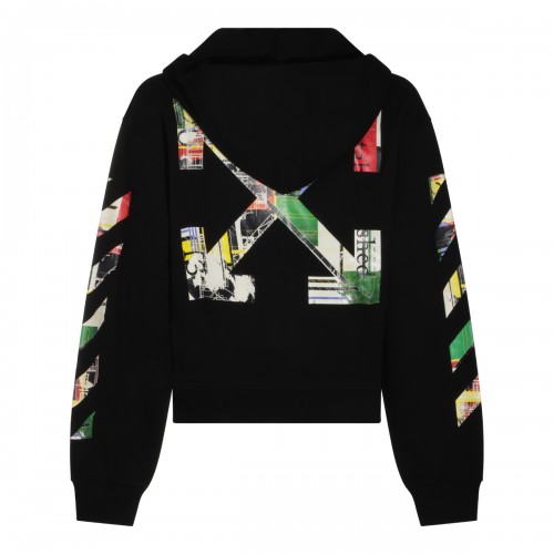 BLACK COTTON ARROWS SWEATSHIRT