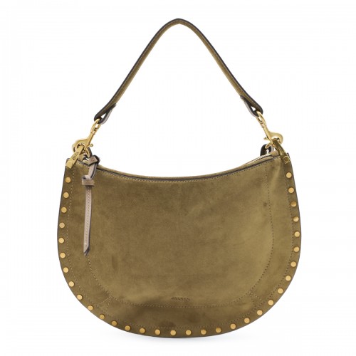 TAUPE SUEDE OSKAN SHOULDER BAG