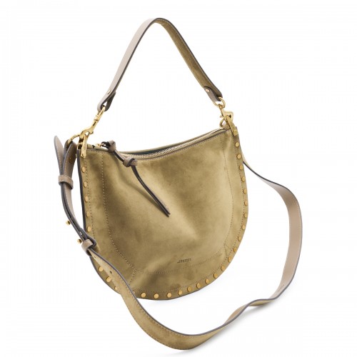 TAUPE SUEDE OSKAN SHOULDER BAG 2