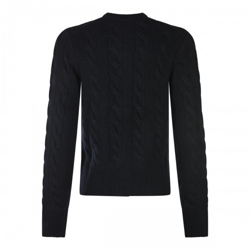 BLACK WOOL KNITWEAR