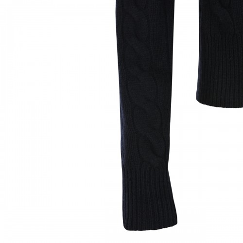 BLACK WOOL KNITWEAR