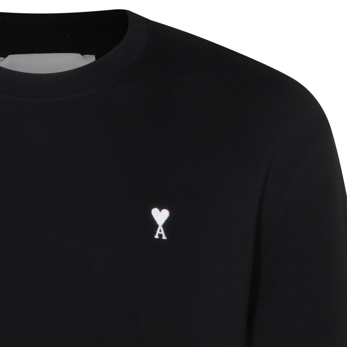 BLACK COTTON SWEATSHIRT