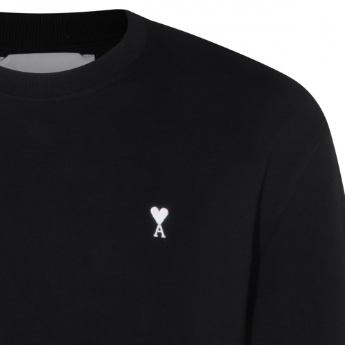 BLACK COTTON SWEATSHIRT
