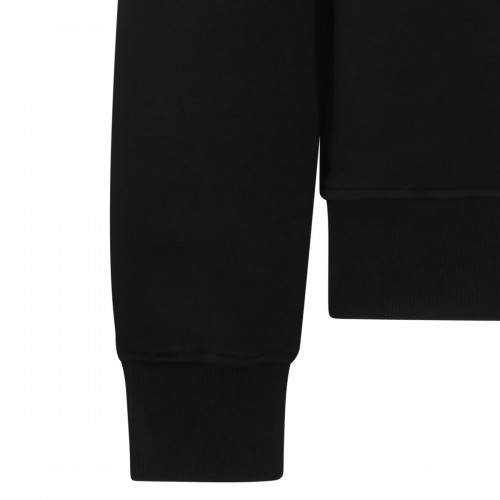 BLACK COTTON SWEATSHIRT