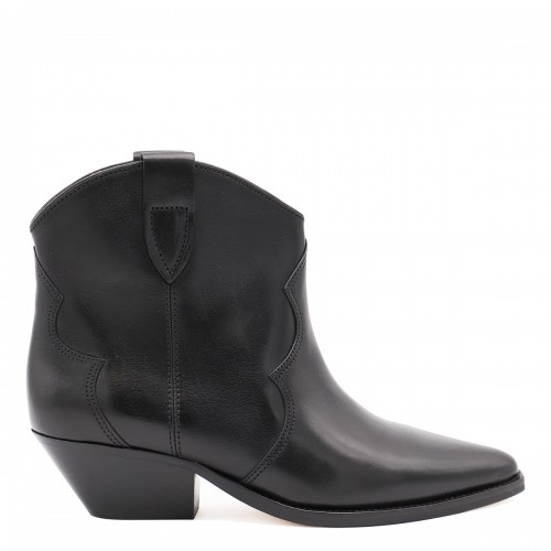 BLACK LEATHER DEWINA BOOTS