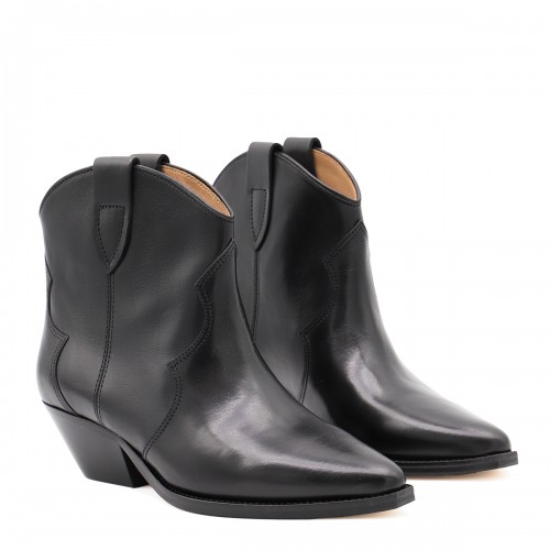 BLACK LEATHER DEWINA BOOTS 2