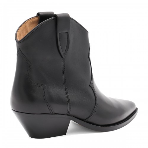 BLACK LEATHER DEWINA BOOTS