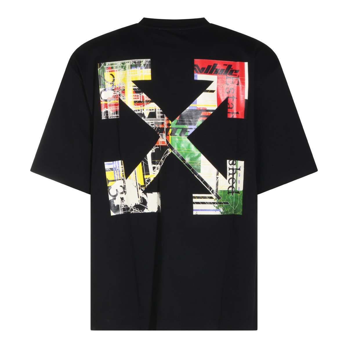 BLACK COTTON ARROWS T-SHIRT