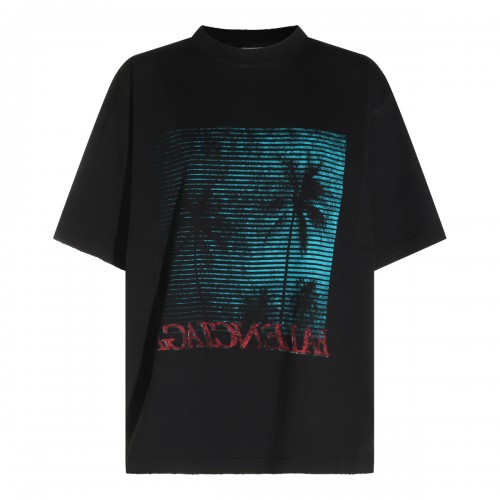 BLACK COTTON T-SHIRT