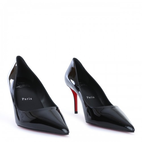 BLACK LEATHER MISS Z 80 PUMPS 2