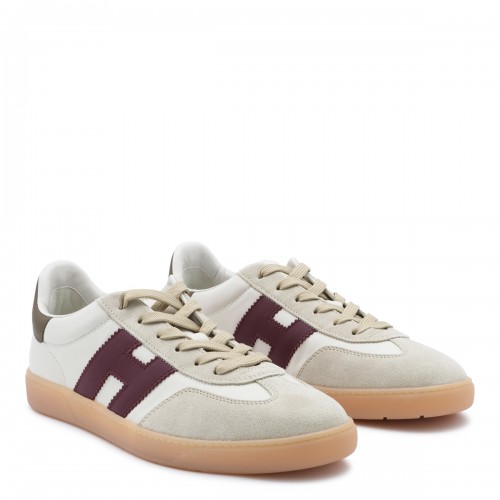 IVORY AND BURGUNDY LEATHER... 2
