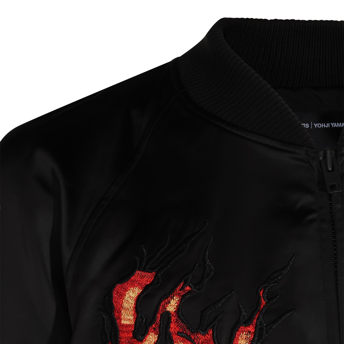 BLACK GRAPHIC SATIN SOUVENIR CASUAL...