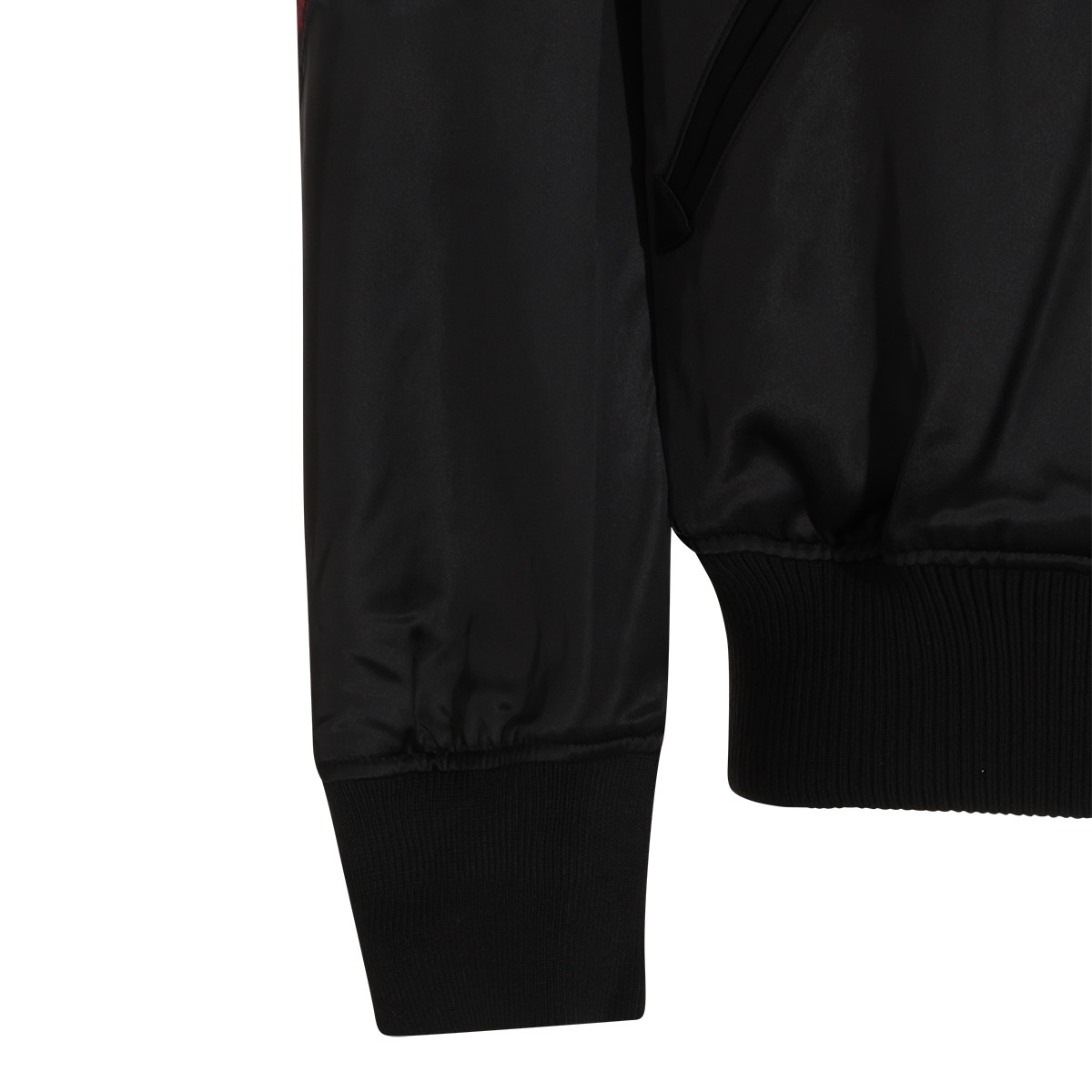 BLACK GRAPHIC SATIN SOUVENIR CASUAL...