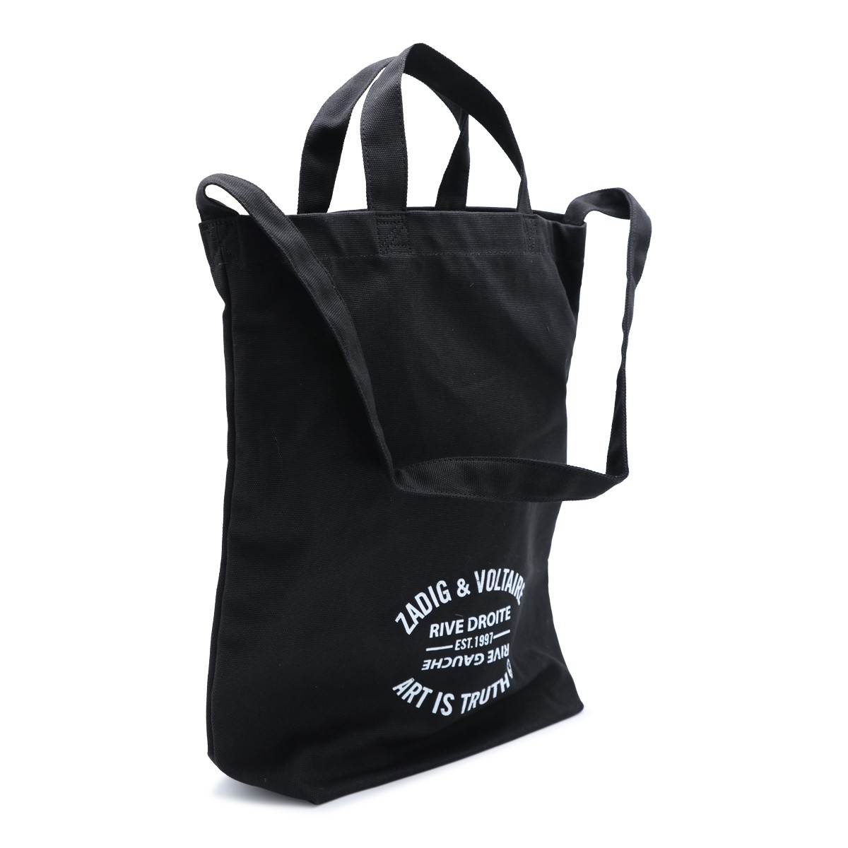 BLACK COTTON TOTE BAG