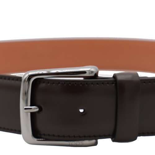 DARK BROWN LEATHER BELT 2