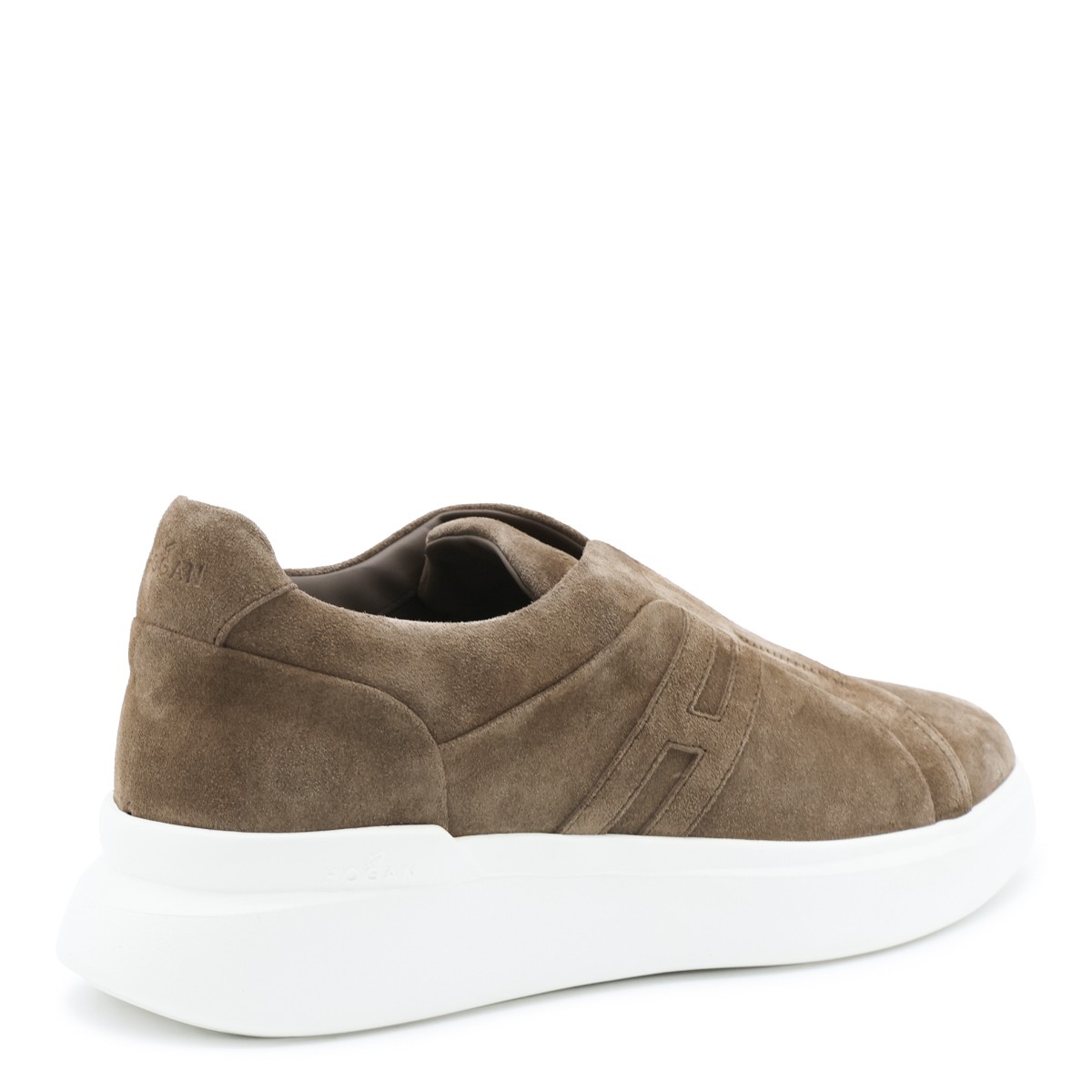 BROWN SUEDE H 580 SLIP ON SNEAKERS