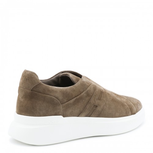 BROWN SUEDE H 580 SLIP ON SNEAKERS