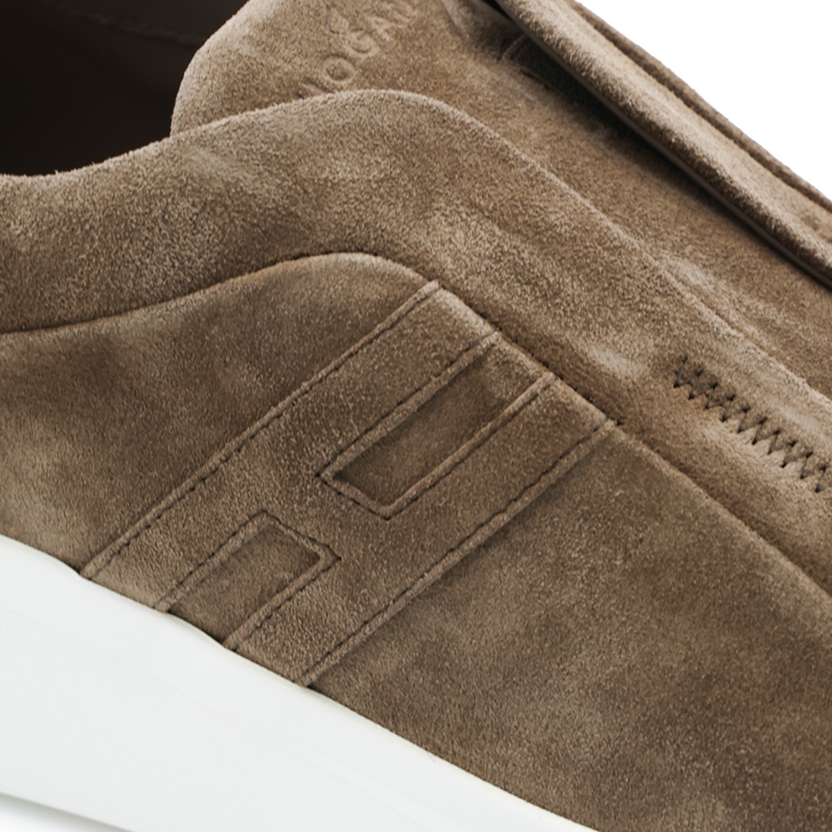 BROWN SUEDE H 580 SLIP ON SNEAKERS