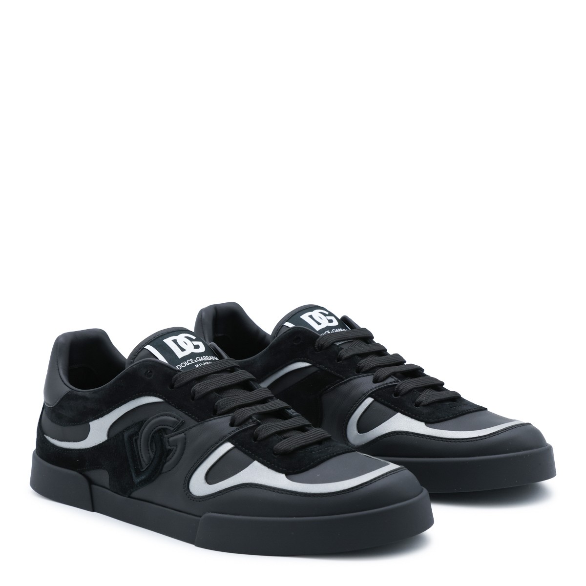 BLACK AND GREY LEATHER PORTOFINO...