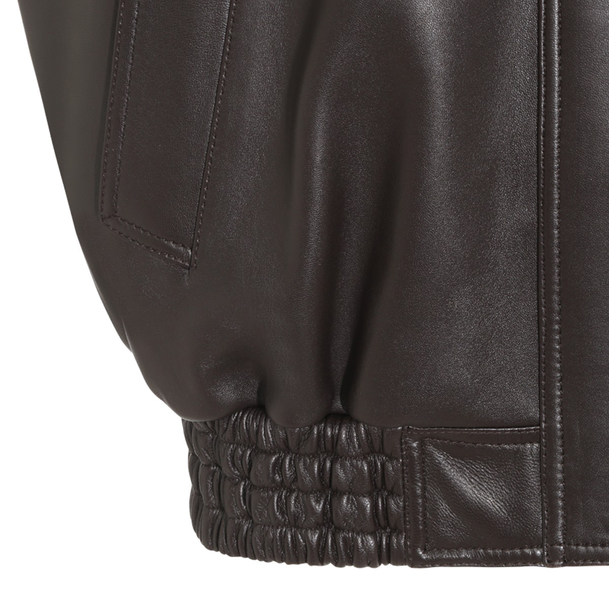 BLACK LEATHER VEST JACKET